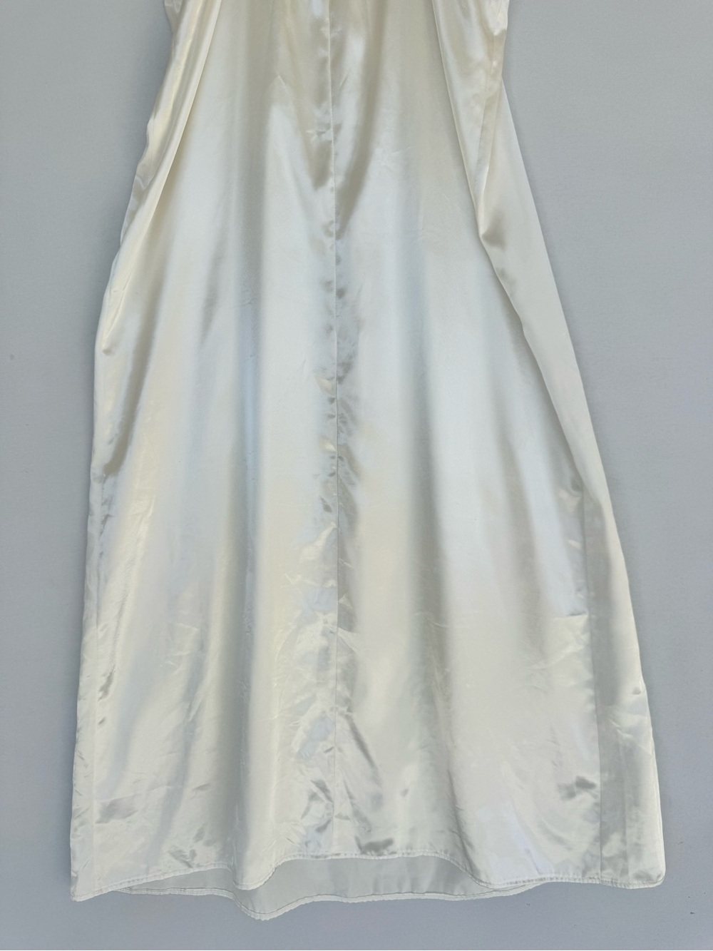 Vintage Natori Ivory Satin Chemeise with Pink Lace Accents - Picture 8 of 11